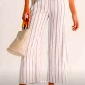 Abercrombie & Fitch Striped Linen Pants